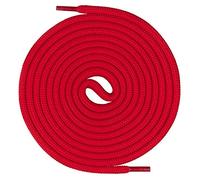 Mount Swiss© premium laces, round laces for work and trekking shoes made of 100% polyester, extremely tear-resistant, diameter 5 mm, 12 colours, length 60-200 cm Red red