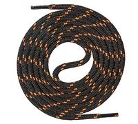 Mount Swiss Shoe Laces Round Diameter 4.5 mm I Premium Shoelaces Tear-Resistant Made of Durable Polyester for Trekking Shoes Work Shoes Mountain and Hiking Shoes I Shoe Laces Lengths 70-220 cm, Black