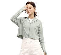 MOUNT TEC Womens UPF 50+ Cooling UV Protection Clothing Hooded Sun Protective Jacket Long Sleeve for Summer, Grey, One size