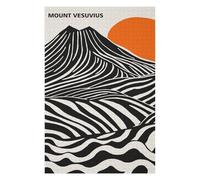 Mount Vesuvius Abstract Art Jigsaw Puzzle for Adults, 1000 PCS
