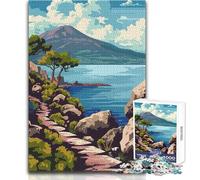 Mount Vesuvius Italy 1000-piece Jigsaw Puzzles Mindful Learning Fun Game Unique Gift for Joyful Celebrations Size 38x52cm