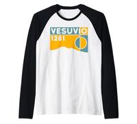 Mount Vesuvius Volcano Naples Italian Travel Hiking Gifts Raglan Baseball Tee
