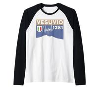 Mount Vesuvius Volcano Naples Italian Travel Hiking Gifts Raglan Baseball Tee