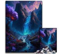 Mount Waterfall Jigsaw Puzzles 1000 Pieces for Adults Jigsaw Puzzles for Parents, Lovers, Friends - Age 14+ 26X38CM/10.23x14.96inch