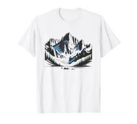 Mount Whitney California Flag Bear Hiker Summit Graphic Mt T-Shirt