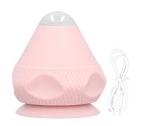 Mountable Massage Ball, Suction Cup Wall Massage Tool, Vibration Heated Back Massager, Point Therapy Tool, for Point Deep Tissue Neck Fascia Relaxation (Pink)