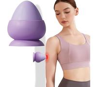 Mountable Massage Ball with Suction Cup, Trigger Point Massage Therapy Tool, Manual Self Targeted Pressure Massager for Stress Relief, Muscle Knot, Myofascial Release, Deep Tissue Massage (Purple)