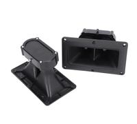 Mountable Piezo Tweeter Pair for Cabinets, Rectangular Horn Front with Rear Terminal Tabs, Black Housing Loudspeakers for Repair and Stage Sound Piezo Horn Tweeter Replacement Driver Rectangular