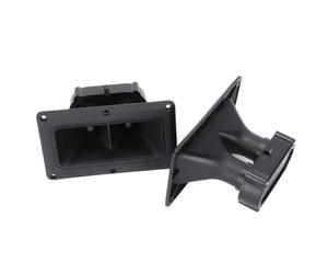 Mountable Piezo Tweeter Pair for Cabinets, Rectangular Horn Front with Rear Terminal Tabs, Black Housing Loudspeakers for Repair and Stage Sound Piezo Horn Tweeter Replacement Driver Rectangular