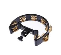 Mountable Plastic Tambourine with Dual Jingles in Red, Perfect Accessory for Drummers and Guitarists, weight and Easy to Slip On, for Acoustic Sets and Church - 2