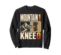 Mountain 1 Knee 0 Funny Hiking Hiker Senior Gift Retro Sweatshirt