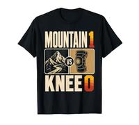 Mountain 1 Knee 0 Funny Hiking Hiker Senior Gift Retro T-Shirt