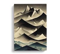 Mountain Abstract Design Canvas Print | Gallery Wrapped 30mm Frame Wall Art | 30x20 inches | Ready to Hang | Abstract Landscape Picture | Living Room Bedroom Lounge Office