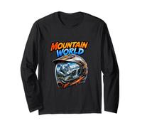 Mountain Adventure Helmet Landscape Explorer Spirit Long Sleeve T-Shirt