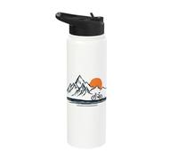 Mountain Adventures Await with Sunset Stainless Steel Insulated Water Bottle
