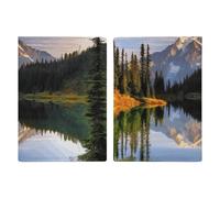 Mountain And Lake Pictures Leather Passport Holder Handmade Passport Cover with Card And Ticket Slot Easy Access Passport Case Passport Wallet Passport Holder for Women And Men, style, 20.3x13.8cm
