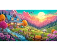Mountain-and-River-Flowers 1000 Piece Jigsaw Puzzles for Adults Family Challenge Toys Jigsaw Puzzle Home Decoration for Adults and Kids Age 12 Years Up 75x50cm/1000pcs