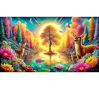 Mountain-and-River-Flowers 1000Pc Jigsaw Puzzle Old Kids Birthday Presents Classic Educational Games 75x50cm/1000pcs