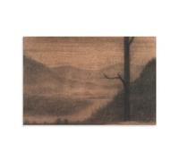 Mountain And River Wall Art Poster - A Misty River Landscape 1911-24 by Herbert Crowley British Art Art Print Wall Photo Paint Hanging Picture Family Bedroom Decor Gift Unframe 24x36inch