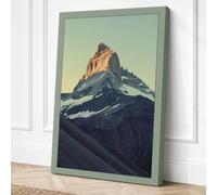 Mountain at Dawn Scandinavian Canvas Wall Art Print 30x20 Inch