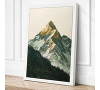 Mountain at Golden Hour Canvas Wall Art Print 18x12 Inch (46 x 30 cm)