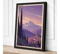 Mountain at Golden Hour Canvas Wall Art Print 30x20 Inch (76 x 51 cm)