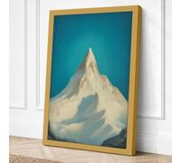 Mountain at Stillness Canvas Wall Art Print 18x12 Inch