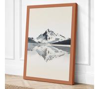 Mountain at Stillness Canvas Wall Art Print 18x12 Inch