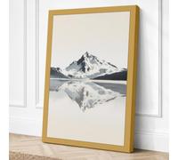 Mountain at Stillness Canvas Wall Art Print 18x12 Inch