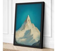 Mountain at Stillness Canvas Wall Art Print 36x24 Inch