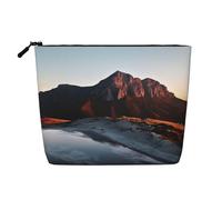 Mountain at Sunrise Cosmetic Bag for Women- Portable Travel Organiser, Toiletry Bag with Zip Closure