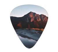 Mountain At Sunrise Guitar Plectrums, 12 Pcs Lightweight Guitar Plectrums, 0.46mm/0.71mm/0.96mm Thickness For Acoustic Guitar Acoustic Electric Guitar Ukulele Bass