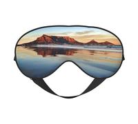 Mountain at Sunrise Print Sleep Mask Silk Eye Cover Soft Satin Blindfold Elastic Strap Night Eyeshade Travel Nap for Women Men