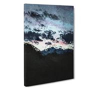 Mountain Below The Clouds Canvas Print | Gallery Wrapped 30mm Frame Wall Art | 30x20 inches | Ready to Hang | Modern Landscape Picture | Living Room Bedroom Lounge Office