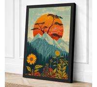 Mountain Beneath the Sun Canvas Wall Art Print 30x20 Inch