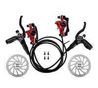 Mountain Bike 2-Pistons Hydraulic Disc Brakes Set Aluminum CNC Ultra-light Right Front 800mm Left Rear 1450mm With 160mm Rotors For Folding Bikes Scooters