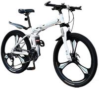 Mountain Bike 24/26 Inch 21 Speed Shock Absorbing Cross-Country Folding, Gift For Men And Women U-Shaped Front Fork(E,26)