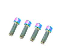 Mountain Bike Alloy Disc Brake Screw Crank Clamp Fixed M6X18/20 With Gasket Screws(Colorful,M6x18stigma)
