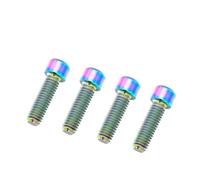 Mountain Bike Alloy Disc Brake Screw Crank Clamp Fixed M6X18/20 With Gasket Screws(Colorful,M6x20stigma)