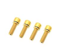 Mountain Bike Alloy Disc Brake Screw Crank Clamp Fixed M6X18/20 With Gasket Screws(Gold,M6x18withgasket)