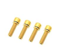 Mountain Bike Alloy Disc Brake Screw Crank Clamp Fixed M6X18/20 With Gasket Screws(Gold,M6x20withgasket)