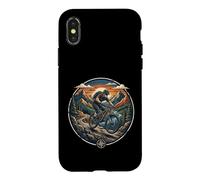 Mountain Bike Alps River Sunset Cyclist Nature Case for iPhone X/XS