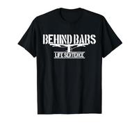 Mountain Bike Behind Bars Life Sentence MTB Funny Biker Gift Value Graphic T-Shirt, Men, Black, M
