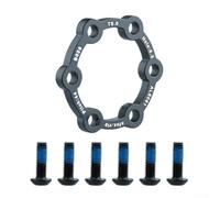 Mountain Bike Brake Disc Spacer 6-Hole Hub Brake Disc Gasket Aluminum Alloy Disc Brake Mounting Kit with Screws for Electric Scooter Bicycle Components 6mm Thickness(5mm)