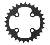 Mountain bike chainring 4-arm 64mm BCD Ta Chinook 28T inner double black aluminu