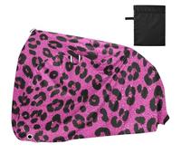 Mountain Bike Cover UV Resistant Leopard Print Faux Glitter Rose Red