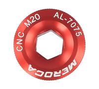 Mountain Bike Crank Fixing Bolt Cover Screw M19 M20 CNC Aluminum Alloy Compatible with Various Hollow Integrated Crankset Models (M20 Red)