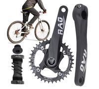 Mountain Bike Crankset,170mm Hollow Integrated Cycling Chainring Sprocket - Aluminum Alloy Narrow Wide Chainring, Bottom Bracket for Road Cycling Outdoor Riding Cyclist