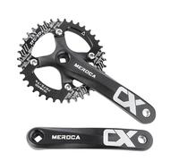Mountain Bike Crankset, MTB Square Taper Crankset with 170mm Arm 104 BCD, Compatible with Single Speed Bicycle and 8/9/10/11 Speeds Bicycles, Optional 32T/34T/36T/38T/40T/42T Chainring Crank Set (38T)