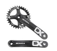 Mountain Bike Crankset, MTB Square Taper Crankset with 170mm Arm 104 BCD, Compatible with Single Speed Bicycle and 8/9/10/11 Speeds Bicycles, Optional 32T/34T/36T/38T/40T/42T Chainring Crank Set (32T)